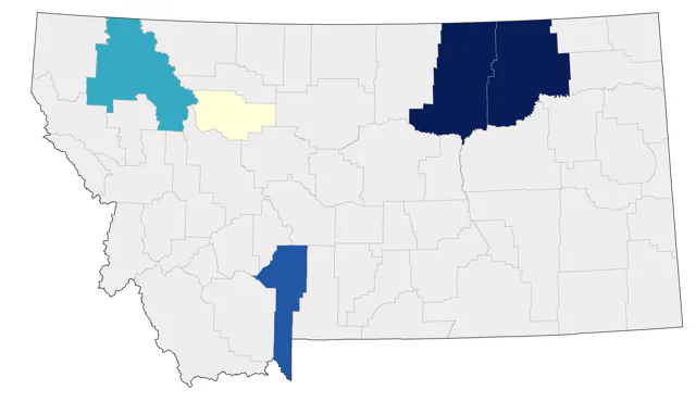 Northern Cardinal county map