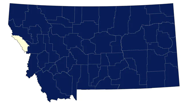 Northern Harrier county map