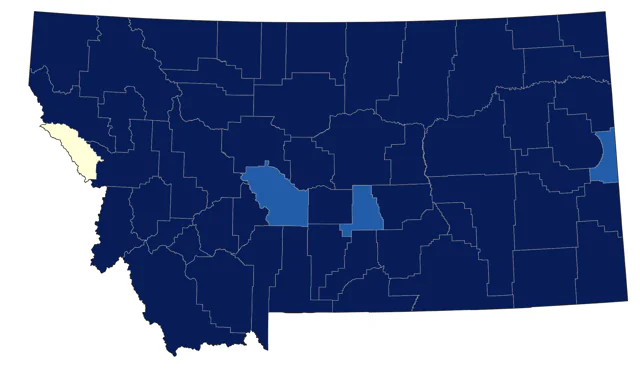 Northern Pintail county map