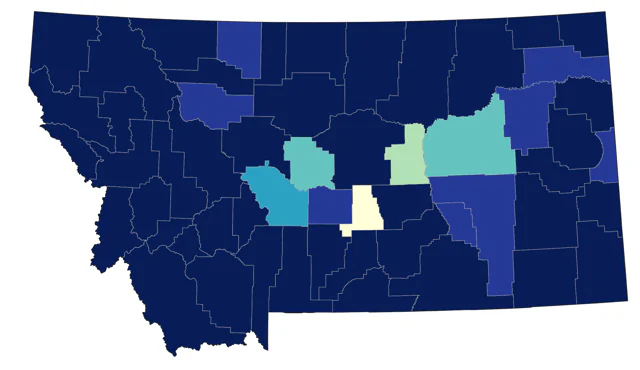 Orange-crowned Warbler county map