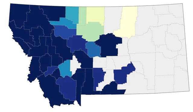 Pacific Wren county map