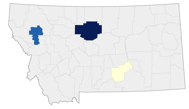 Painted Bunting county map