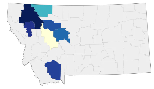 Parasitic Jaeger county map