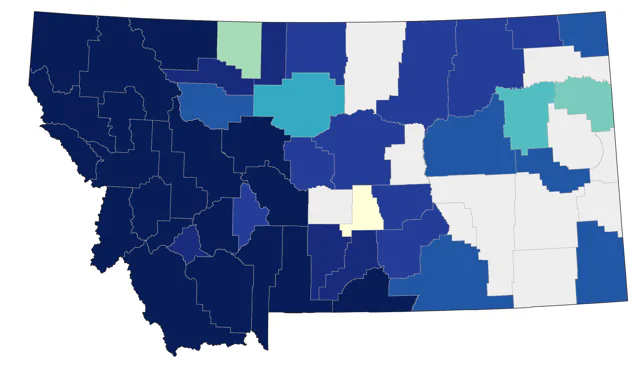 Pine Grosbeak county map