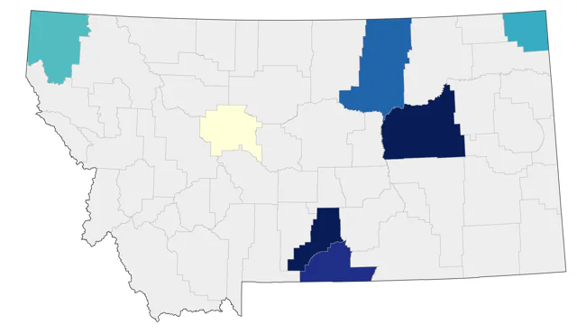 Pine Warbler county map
