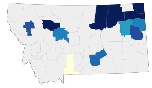 Piping Plover county map