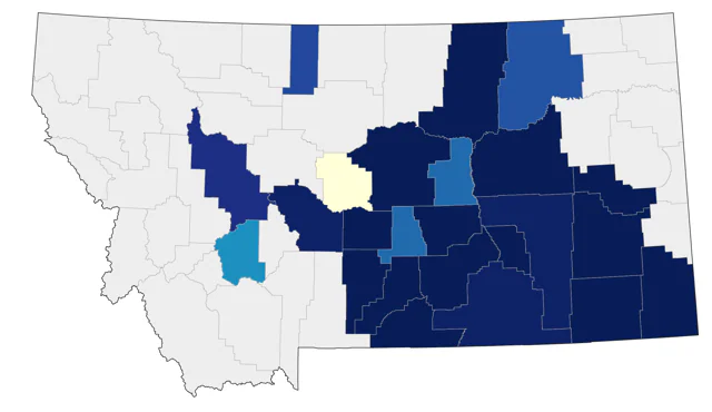 Plumbeous Vireo county map