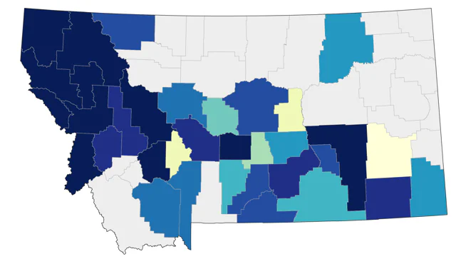 Pygmy Nuthatch county map