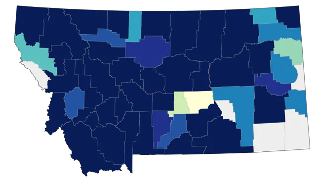 Red-breasted Merganser county map