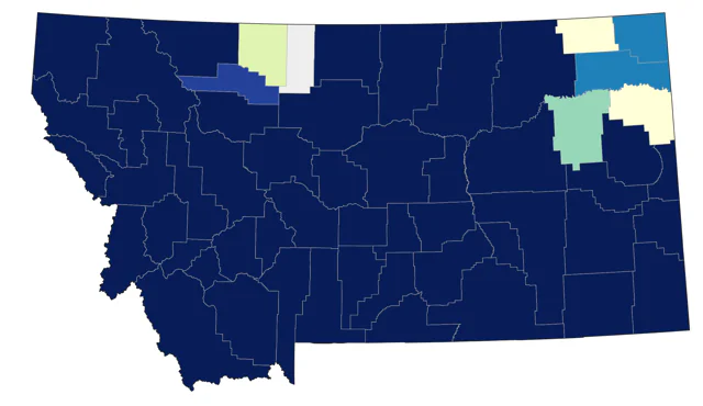 Red Crossbill county map