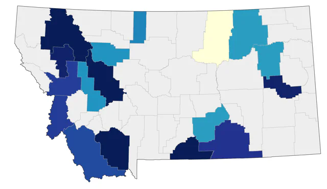 Red-throated Loon county map