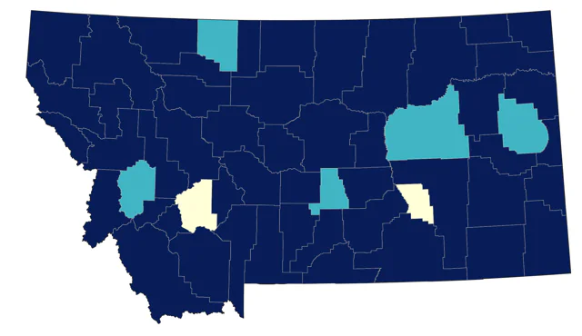 Redhead county map