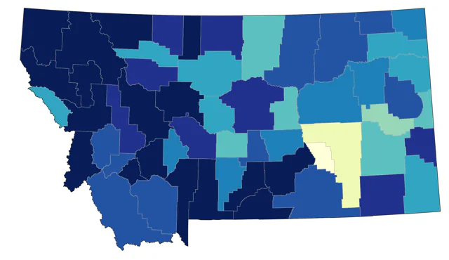 Redpoll county map