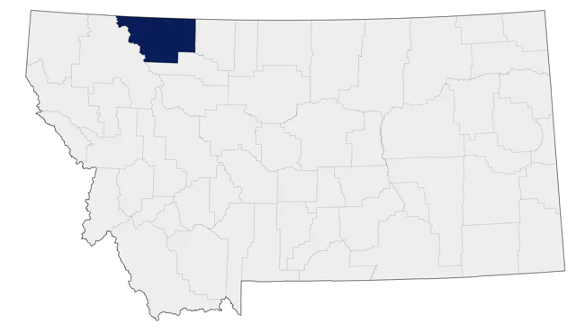 Rivoli's Hummingbird county map