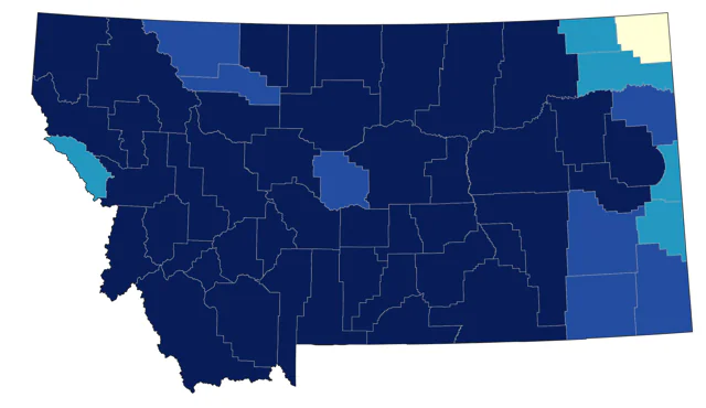 Rough-legged Hawk county map