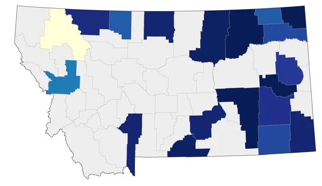 Ruby-throated Hummingbird county map