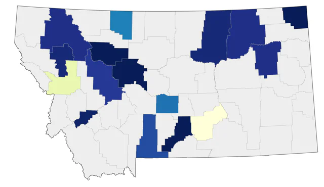 Ruddy Turnstone county map