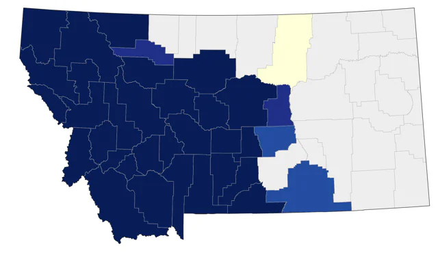 Ruffed Grouse county map