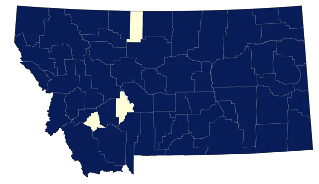 Say's Phoebe county map