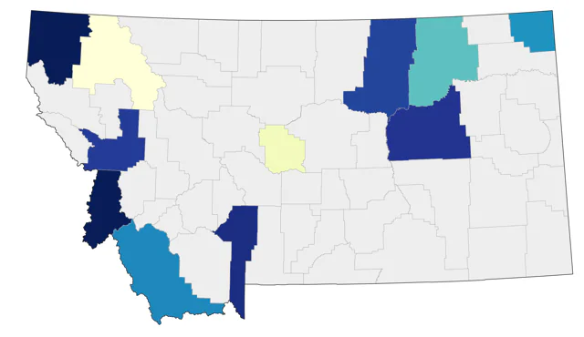 Scarlet Tanager county map