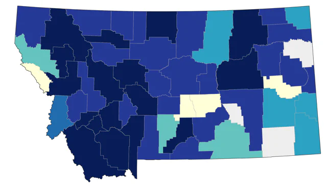 Snow Bunting county map