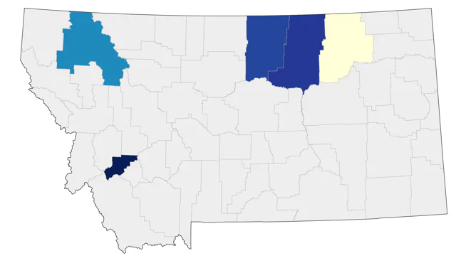 Snowy Plover county map