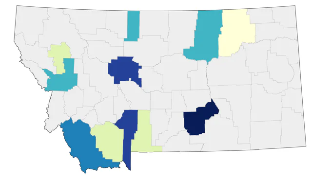 Summer Tanager county map