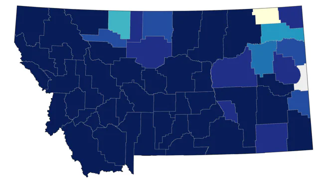 Townsend's Solitaire county map