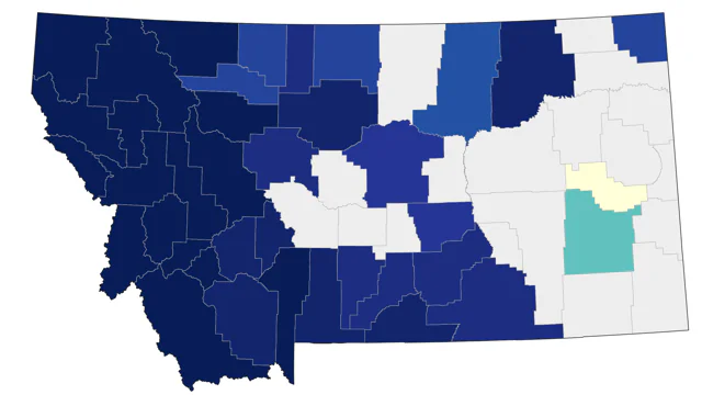 Townsend's Warbler county map