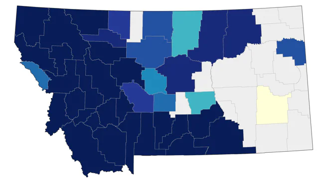 Trumpeter Swan county map