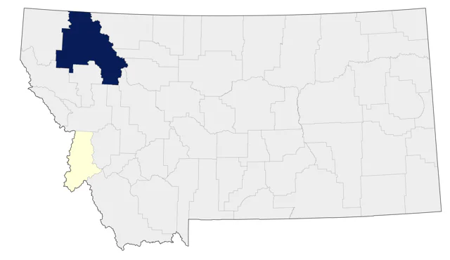 Vermilion Flycatcher county map