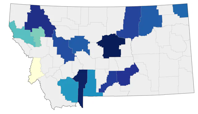 Western Cattle-Egret county map