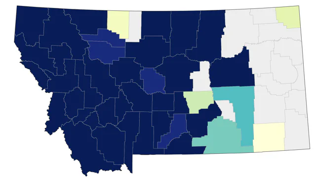 Western Flycatcher county map