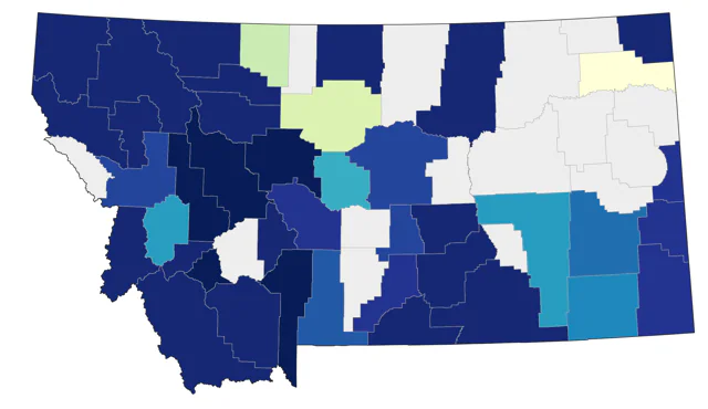 Western Sandpiper county map