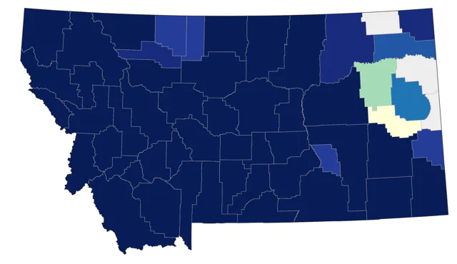 Western Tanager county map