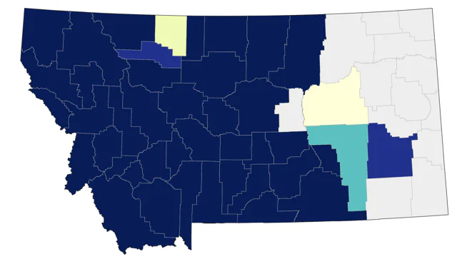Western Warbling Vireo county map