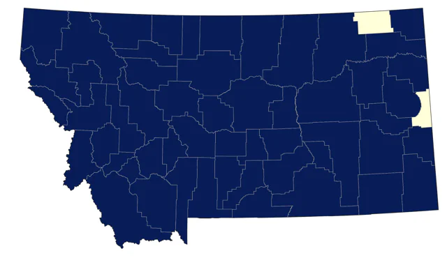 Western Wood-Pewee county map