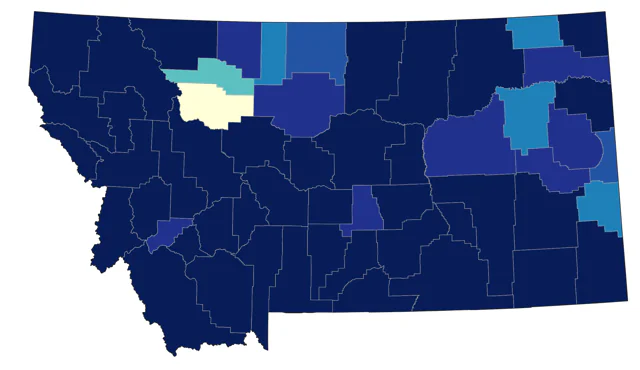 White-breasted Nuthatch county map