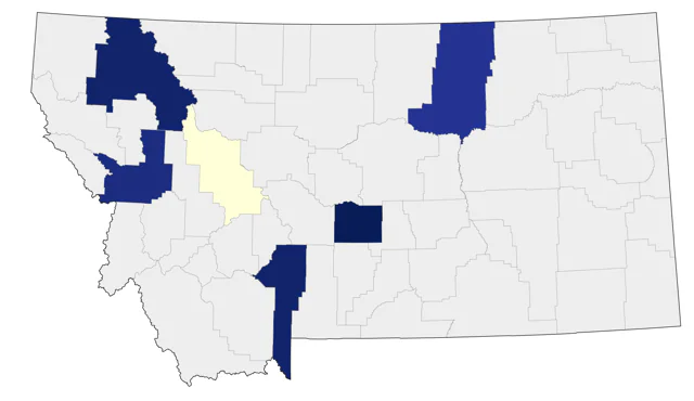 White-eyed Vireo county map