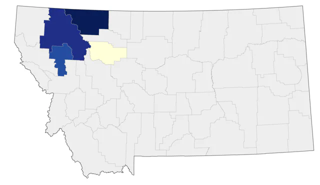 White-tailed Ptarmigan county map