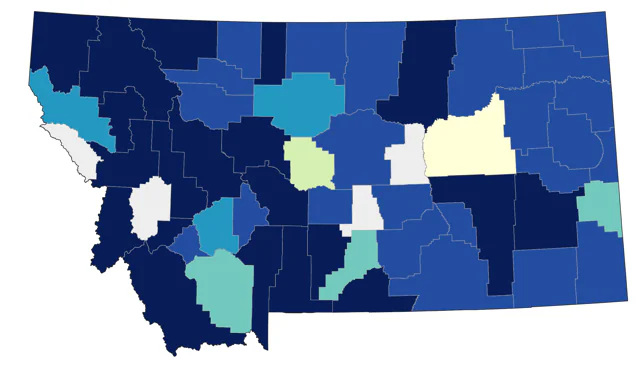 White-throated Sparrow county map