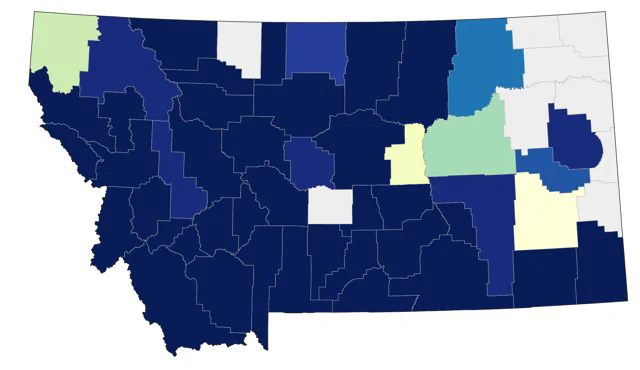 White-throated Swift county map