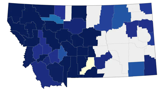 White-winged Crossbill county map