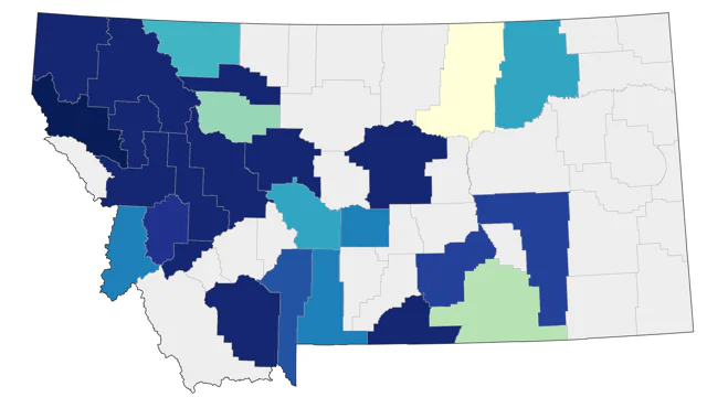White-winged Scoter county map