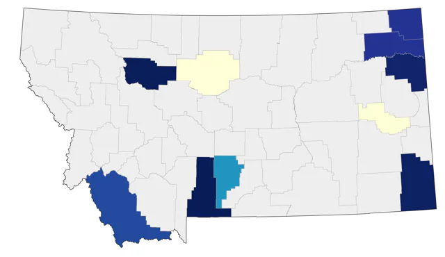 Whooping Crane county map