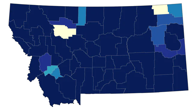Wild Turkey county map