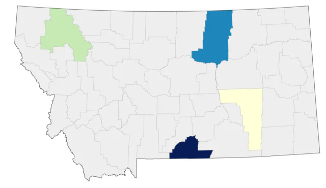 Wood Thrush county map