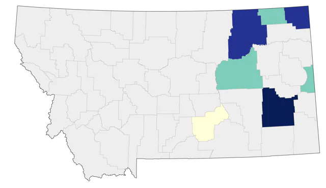 Yellow-bellied Flycatcher county map