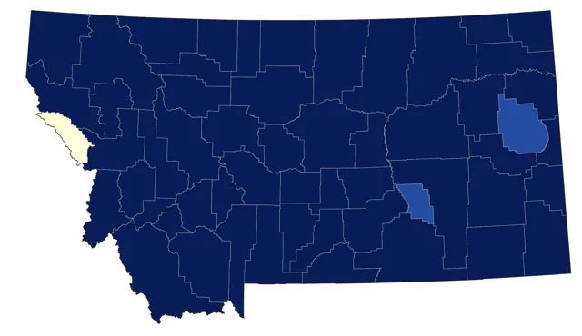Yellow-headed Blackbird county map