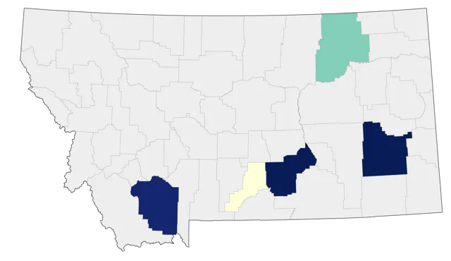 Yellow-throated Vireo county map